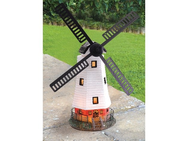 garden windmill ornament - broken vane sail fix outdoor & openscad 3D print model - Mito3D