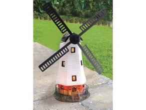 garden windmill ornament - broken vane sail fix outdoor & openscad 3d print model - Mito3D