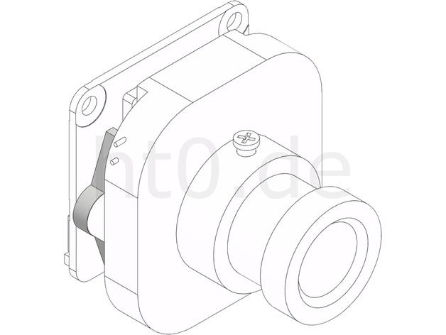 spacer mount ir cut filter m12 ontop raspberry pi camera 3d printing lens 3D print model - Mito3D