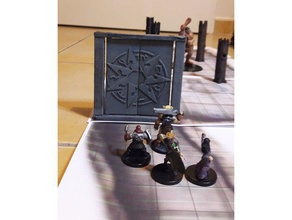 double stone Tür Spielzeug & Spiele dandd Dekor der Miniatur pathfinder 3d print model - Mito3D
