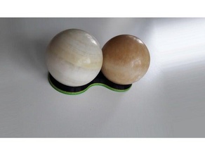 baoding palle stand 47mm sculture boading salute la meditazione due 3d print model - Mito3D
