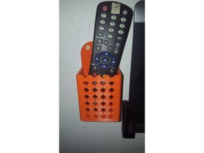 tv remote random accesory wall mount can used other items 3d printing decoration hanger mounted 3d print model - Mito3D