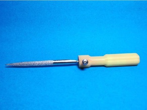 needle file handle files 3mm shaft hand tools grip 3d print model - Mito3D