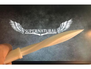 archangel blade tv gördüm kostüm angelblade bıçak castiel cosplay supernatural 3d print model - Mito3D