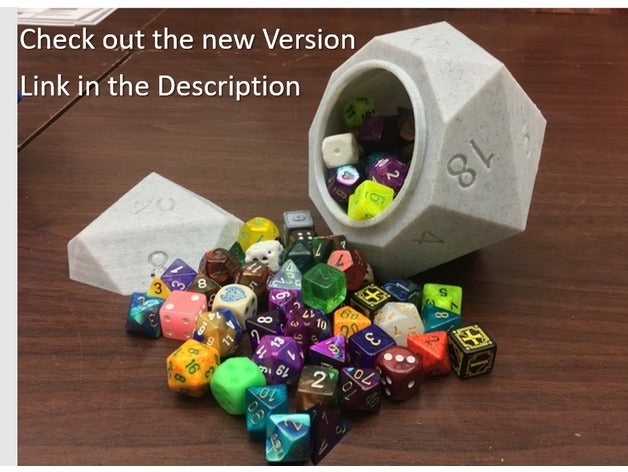 screw top d20 dice box 3D print model - Mito3D