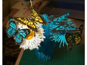 farfalla animali animale la decorazione monarch 3d print model - Mito3D