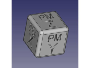 pm cubo de la prueba 20x20 rayón La impresión en 3d las pruebas texto 3d print model - Mito3D