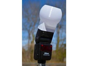 nikon sb-600 bulb shaped flash diffuser art tools 3d print model - Mito3D