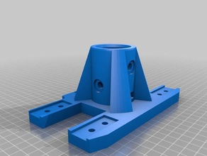 inmoov stand holder - 335 mm hole robotics leg pole support modifications stomach 3d print model - Mito3D