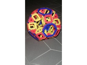 poliedro designer - fácil snap polígonos brinquedos de construção configurável dobradiça juntos brinquedo 3d print model - Mito3D