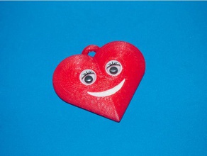 smiling heart key chain keychains corazon keychain llavero san valentin valentine valentines day 3d print model - Mito3D