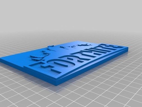 fortnite logotipo de fondo juegos 3d print model - Mito3D