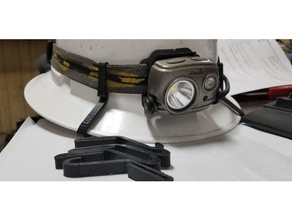 headlamp strap clip full brim hard hat 3d print model - Mito3D