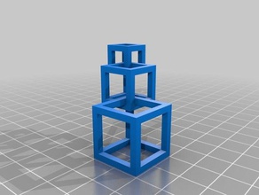 cubes Halskette montiert Schmuck 3d print model - Mito3D