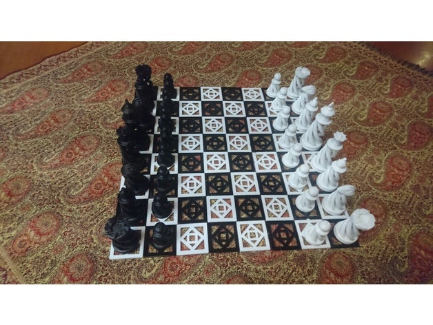 spiral chess board 3D print model - Mito3D