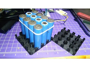 simple battery 18650 spacer tray welding zero gap electronics lithium ion power spot 3d print model - Mito3D