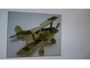 biplano i puzzle acrilico il laser lasercut compensato di 3d print model - Mito3D