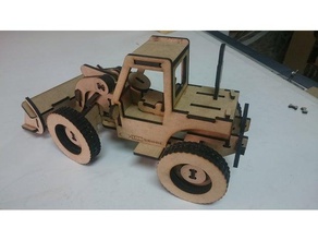 b dozer toys & games plywood puzzle 3d print model - Mito3D