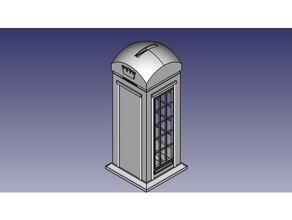 telephone booth money box organization cash london telephonebooth 3d print model - Mito3D