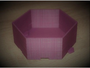modular parametric hexagon storage container diy 3d print model - Mito3D