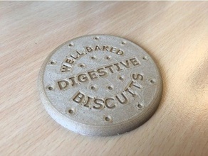 digestive biscuit food & drink woodfill 3d print model - Mito3D