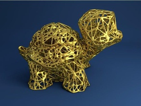 gustav tartaruga di voronoi stile animali 3d 3d print model - Mito3D