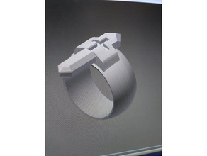 cross ring jewelry 3d print model - Mito3D