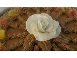 rose form cake food & drink 3d print model - Mito3D