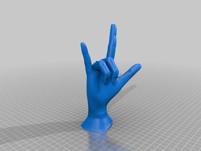 el demonio de la mano titular un lápiz oficina 3d print model - Mito3D