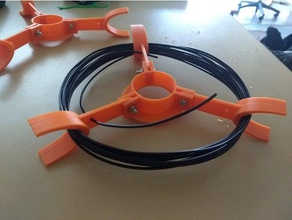 simple sample spool holder 3d printer accessories customizer filament 3d print model - Mito3D