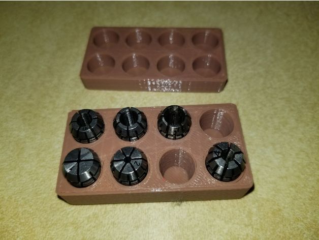 er11 collet caso portaherramientas y cajas portaboquillas rack 3D print model - Mito3D