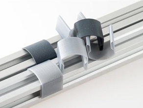 2020 extrusion cable clip 3d printer accessories aluminum misumi v-slot 3d print model - Mito3D