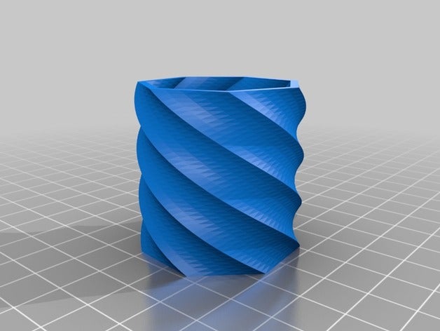 Blumen-vase 3d-drucken Blume Spirale vase 3D print model - Mito3D