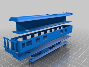 n Güney Afrika mavi tren kulübü araba ölçek 3d baskı modeli model trenler n-ölçek 3d print model - Mito3D