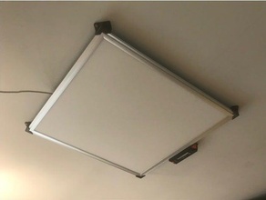led ceiling panel holder household clip lights mount 3d print model - Mito3D