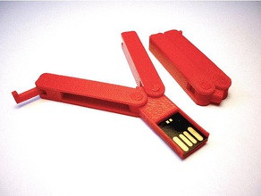 mariposa cuchillo de la unidad flash usb equipo balisong ventilador fidget juguete memoria memory stick 3d print model - Mito3D