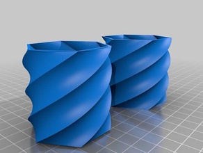 parametric swirl container containers box storage swirly 3d print model - Mito3D