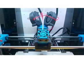 frankenstein dual blower 3d printing anet a6 extruder fan duct 3d print model - Mito3D