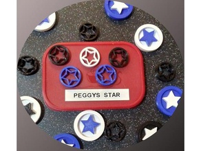 peggy's star 2 wearable edition fashion charms coins 3d print model - Mito3D