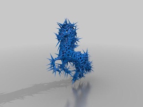 cavalo de espinhos - outra obra arte design 3d esculturas 3d print model - Mito3D