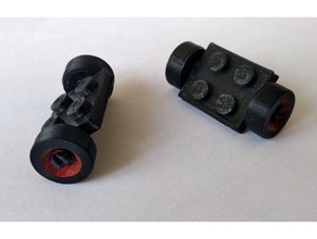 lego compatible small wheels construction toys 3d print model - Mito3D