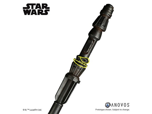 rey's staff force awakens screen accurate edits props cosplay prop star wars 3D print model - Mito3D