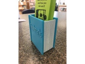 book-shaped bookmark holders - remixed organization book bookend bookends bookmarks books bookshelf library reading 3d print model - Mito3D