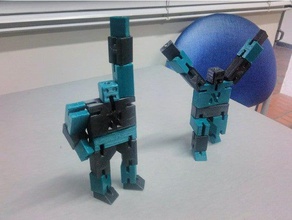 yossele cadeia articulados bloco robô quebra-cabeça mecânico de brinquedos blockbot cubo cubebot elástico seqüência caracteres brinquedo 3d print model - Mito3D