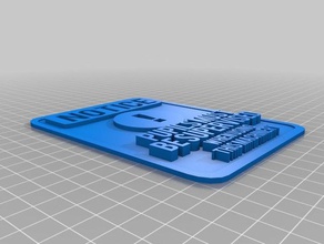 notice sign 3d printer server rack accessories 3d print model - Mito3D