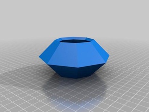 2 1 armónico octogonal de la maceta suculentas al aire libre y jardín 3d print model - Mito3D