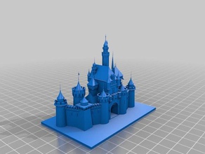 disneyland castle smaller buildings & structures disney monoprice select mini 3d print model - Mito3D