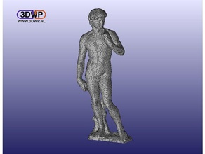 blocky david sculture meshmixer michelangelo minecraft la scultura statua 3d print model - Mito3D