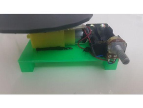 retornando plataforma A impressão 3d De 5 volts bateria aaa arduino a caixa de experimentação motor dc o cabo conexão potenciômetro botão rotação giratória 3d print model - Mito3D
