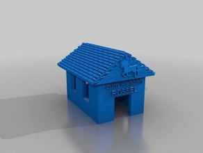altes wirtshaus - zum weissen roessel old bar buildings & structures 3d print model - Mito3D